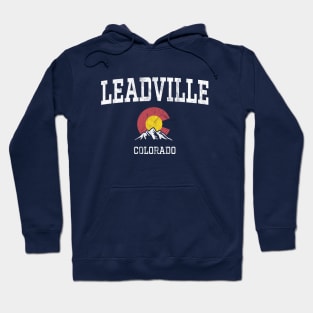 Leadville Colorado CO Vintage Athletic Mountains Hoodie